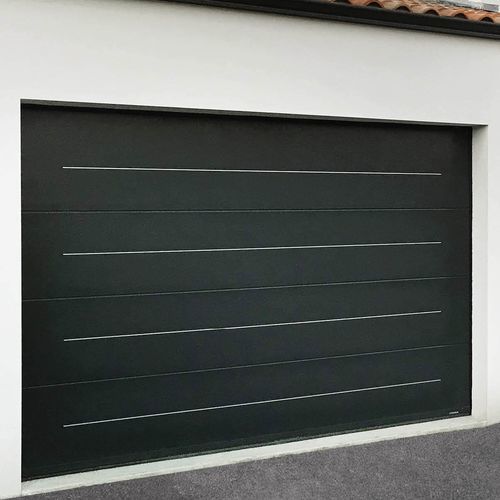Porte de garage sectionnelle - VILLA - USINE-ONLINE - en acier / en mousse de polyuréthane / automatique