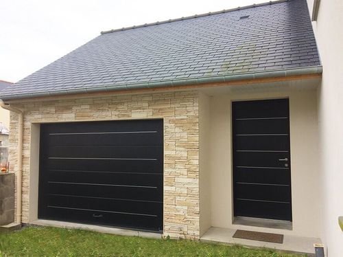 Porte de garage sectionnelle - VILLA - USINE-ONLINE - en acier / en mousse de polyuréthane / manuelle