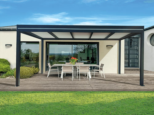 Pergola autoportée - USINE-ONLINE - en aluminium extrudé / avec un toit plat / sur mesure