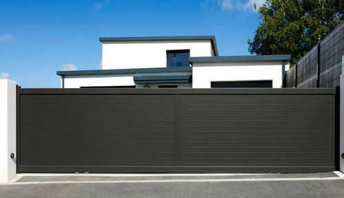 Portail battant - Estelle  - USINE-ONLINE - en aluminium / à lames / motorisé