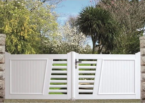 Portail coulissant - Plage  - USINE-ONLINE - droit / gauche / en PVC
