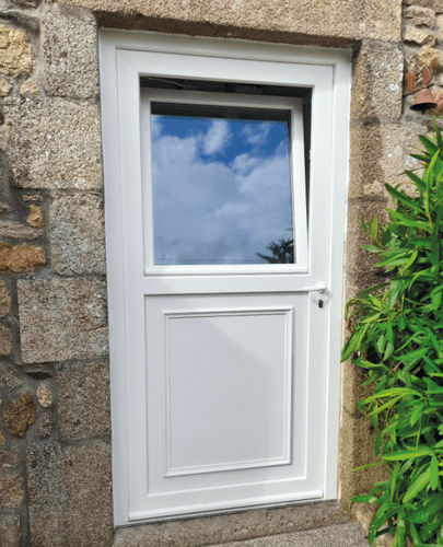 Porte d'entrée - Hirondelle Ob1 - USINE-ONLINE - en PVC / battante / contemporaine