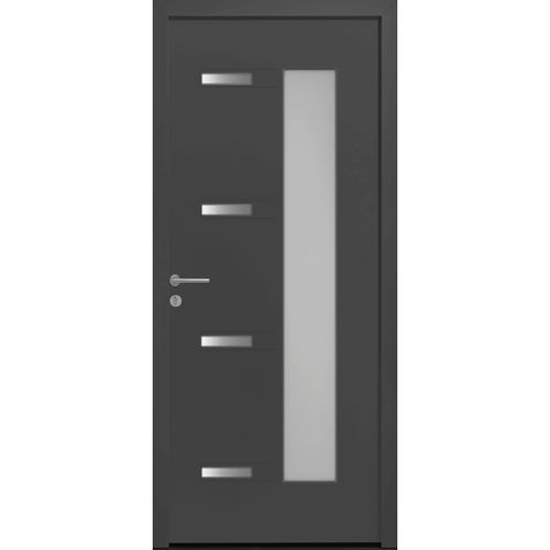 Porte d'entrée - Dormelle  - USINE-ONLINE - en aluminium / battante / contemporaine