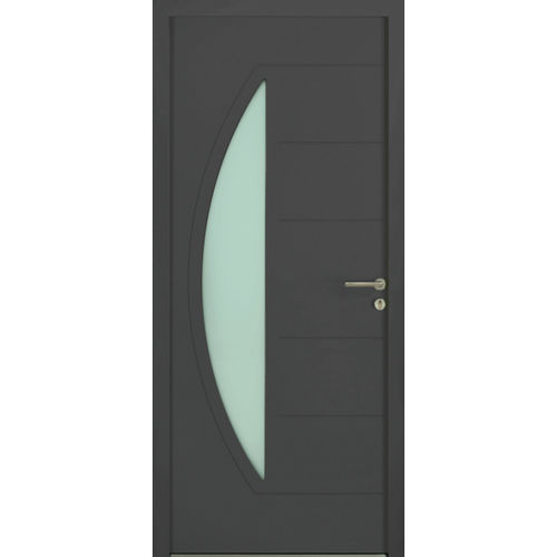 Porte d'entrée - Hobby  - USINE-ONLINE - en aluminium / battante / contemporaine