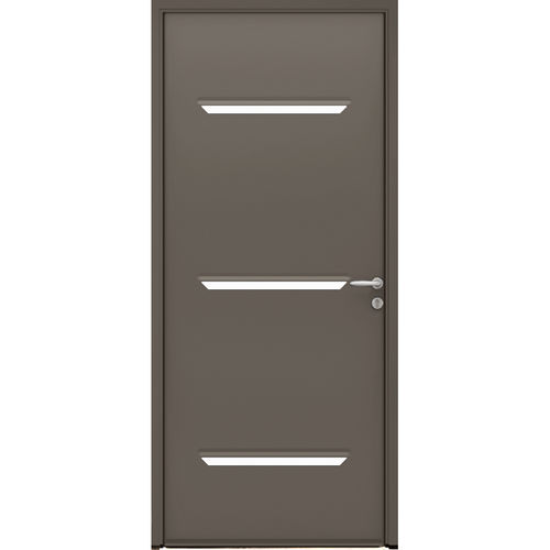 Porte d'entrée - Agouti  - USINE-ONLINE - en acier / battante / contemporaine