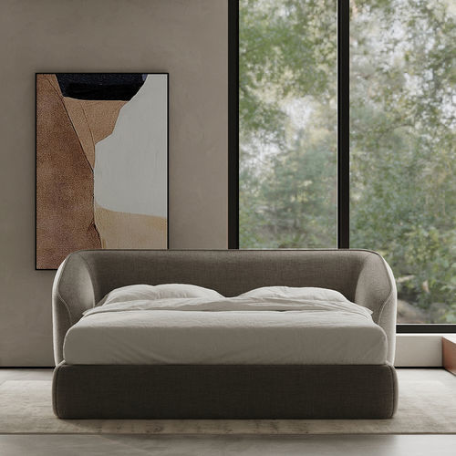 Lit double - EMBRACE - Fine Furniture - contemporain / tapissé / avec tête de lit