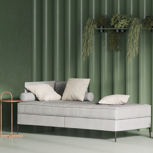 Méridienne contemporaine - Fine Furniture - en tissu / en métal / avec piètement en métal
