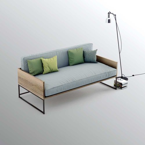 Canapé contemporain - FOUR  - OLUT - en tissu / avec accoudoirs / avec coussin amovible