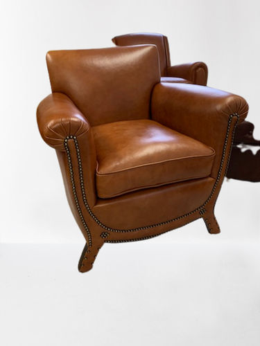 Fauteuil club traditionnel - Brighton - L'Atelier du Club - en cuir / en sapin / fait main
