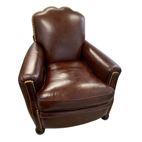 Fauteuil club traditionnel - Churchill - L'Atelier du Club - en cuir / en sapin / fait main