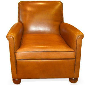 Fauteuil club traditionnel - Jossy - L'Atelier du Club - en cuir / en sapin / fait main