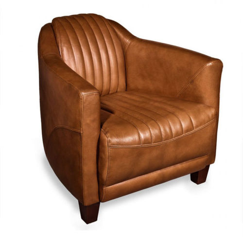 Fauteuil club traditionnel - Aristote - L'Atelier du Club - en cuir / en peau de mouton / en sapin