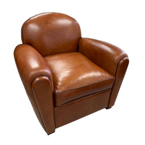 Fauteuil club traditionnel - Baudron - L'Atelier du Club - en cuir / en peau de mouton / en sapin