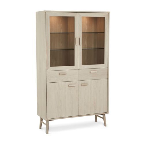 Vaisselier contemporain - PORTO  - Furnhouse Aps - en chêne / MDF / en verre