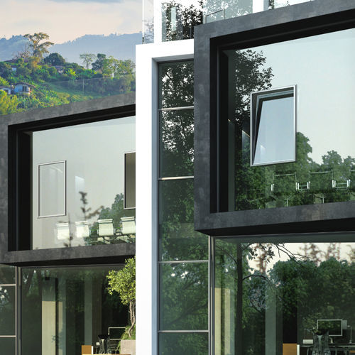 Fenêtre battante - Motion 9200 - MOTION FACADES - en aluminium / oscillo-battante / à double vitrage