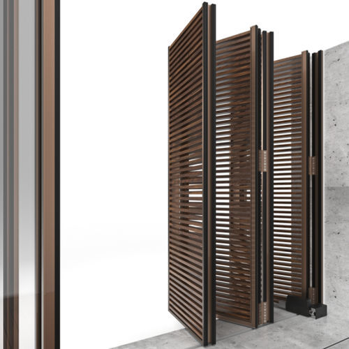 Brise-soleil pliant - Motion 10010 - MOTION FACADES - en composite / en aluminium / en tôle