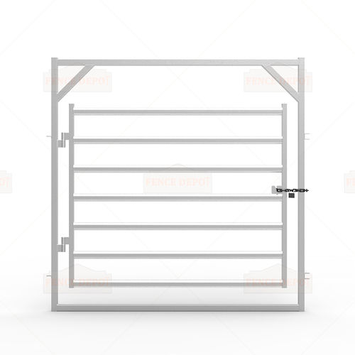 Portail battant - FDF209001 - Fence Depot - droit / en acier galvanisé / à barreaux