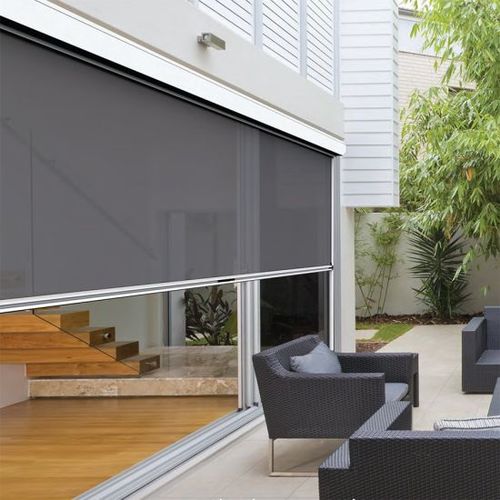 Store enrouleur - ZIPLINE - Pachers Blinding Trading LLC - en tissu / d'extérieur / professionnel
