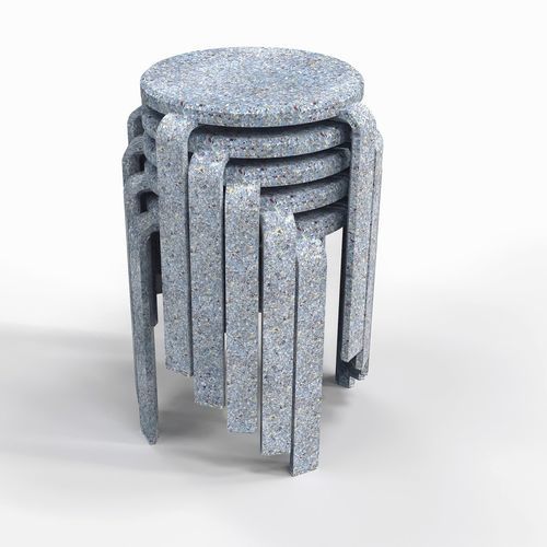 Tabouret contemporain - BILLEX - Maximum Paris - en résine / avec piètement en résine / rond