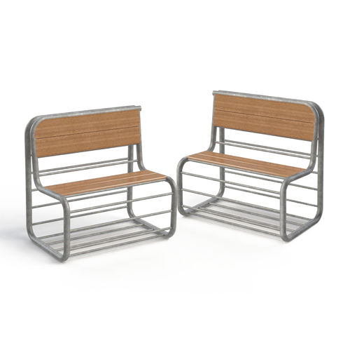 Banc public contemporain - BULTAN - Maximum Paris - en bois / en pin / en caoutchouc