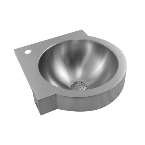 Vasque murale - Exclusiv - LOGGERE - en acier inoxydable brossé / finition mat / d'angle