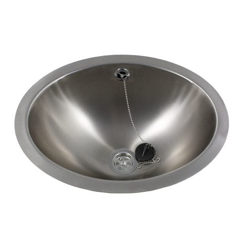 Vasque à encastrer - 133196 - LOGGERE - en acier inoxydable brossé / brillante / ronde