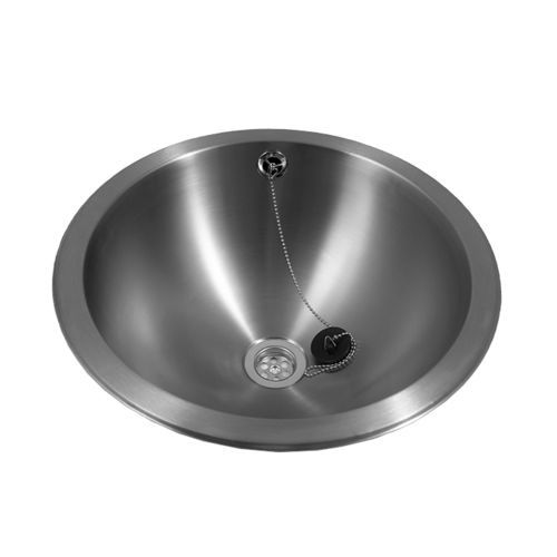 Vasque à encastrer - Bulles - LOGGERE - en acier inoxydable brossé / finition mat / ronde