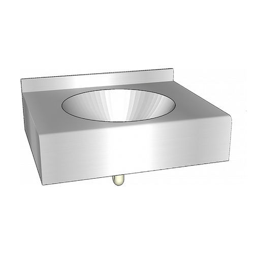 Vasque suspendue - Comfort O - LOGGERE - en acier inoxydable brossé / rectangulaire / sans trou