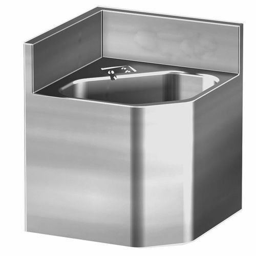 Vasque murale - Robusto 61 - LOGGERE - en acier inoxydable brossé / antivandalisme / d'angle
