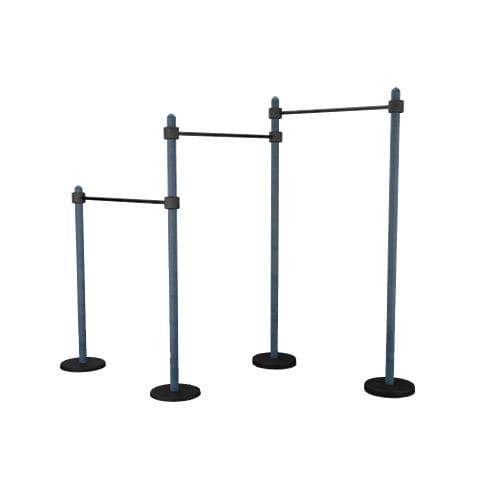 Barre de traction triple - MB 7.60/18 THREE LEVEL - Streetbarbell - en acier / d'extérieur / pour parcours de santé