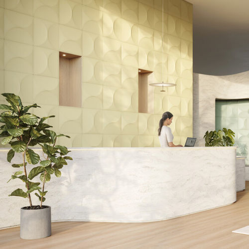 Panneau décoratif de revêtement - Blossoming - Durasein - pour agencement intérieur / en Solid Surface / texturé