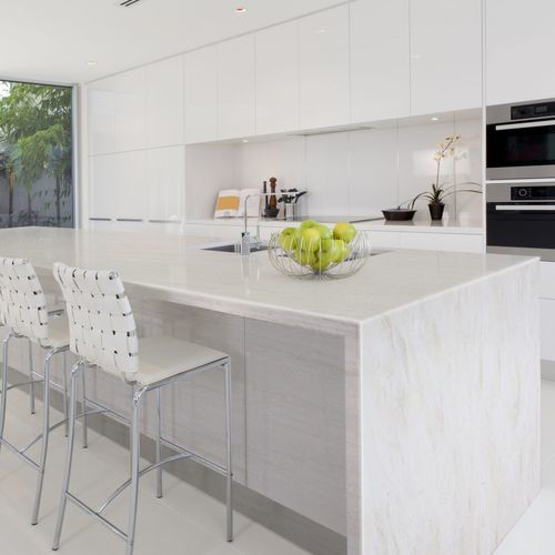 Panneau décoratif de revêtement - Duostone - Durasein - pour agencement intérieur / en Solid Surface / lisse