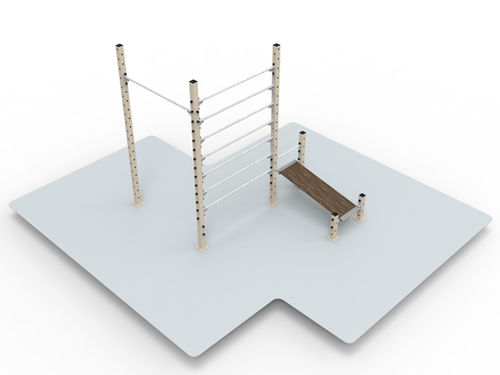 Barre de traction multiple - Pull & abs - ROBUST - en acier galvanisé / d'extérieur / pour parcours de santé