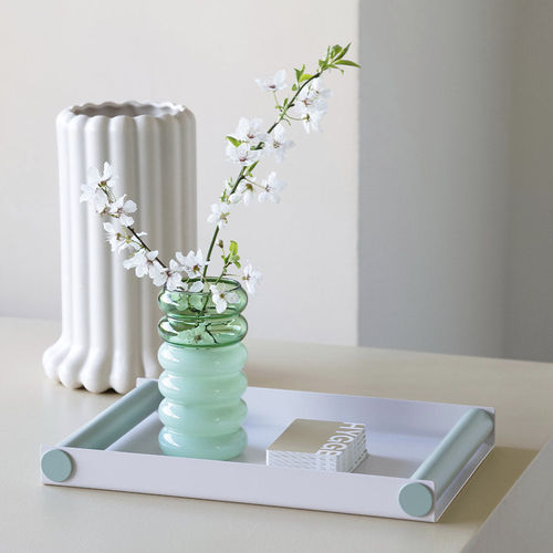 Vase contemporain - Bubble - DESIGN LETTERS ApS - en verre borosilicaté / bleu / vert