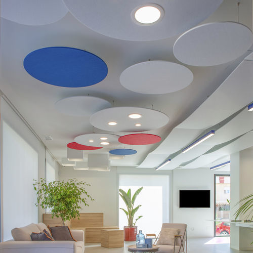 Panneau acoustique pour plafond - Cloud - ECOcero - suspendu / en PET / rectangulaire