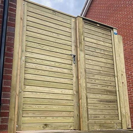 Portillon en bois - HORIZONTAL TONGUE AND GROOVE - Jacksons Fencing - à ossature bois