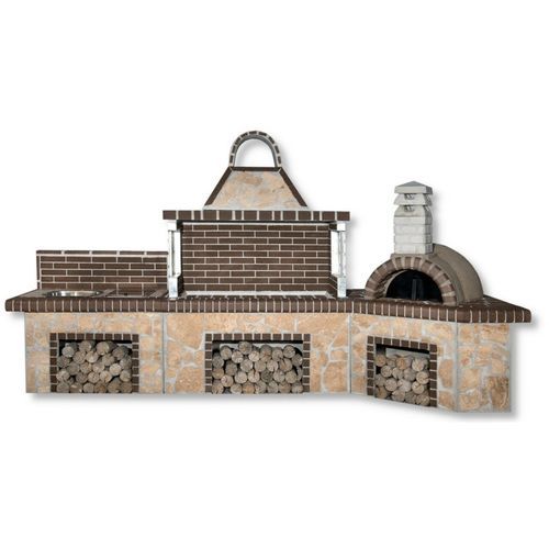 Barbecue à bois - 03080 - Sxistolithos - fixe / en argile / en métal