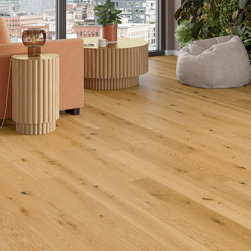 Parquet contrecollé - OAK LUGANA NATURAL   - PARADOR - laqué / flottant / à planches larges