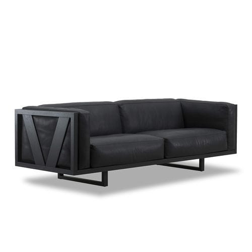Canapé contemporain - Frame - BERNSTORFFSMINDE - en cuir / avec accoudoirs / marron