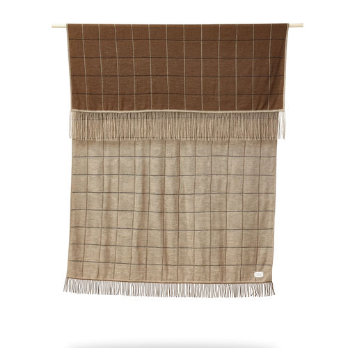 Couverture en laine d'alpaga - Aymara New Square Brown - FORM & REFINE