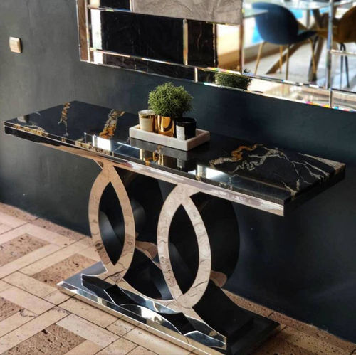 Console contemporaine - COSMIC - PASIFIK GRANIT - en granite / avec piètement en métal / rectangulaire