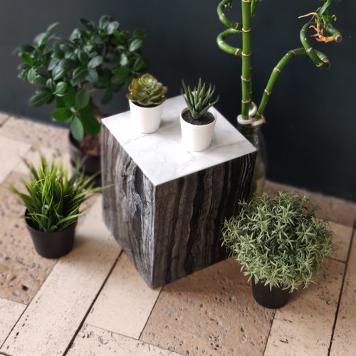 Piédestal contemporain - SILVER - PASIFIK GRANIT - en marbre / sur mesure