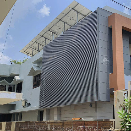 Brise-soleil en métal - GRILLE 2550 - Axes in Excess - en aluminium / aluminium / pour façade