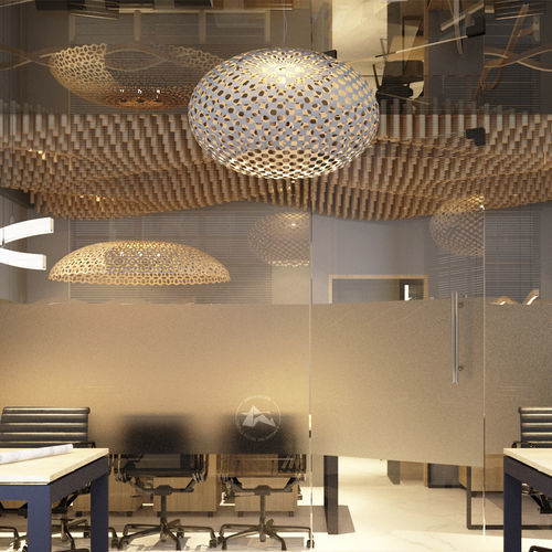Faux-plafond en métal - SURF - Axes in Excess - en panneaux / pour bureau / pour salle de conférence