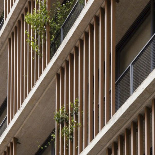 Brise-soleil en métal - GRILLE 50100 - Axes in Excess - en aluminium / aluminium / pour façade
