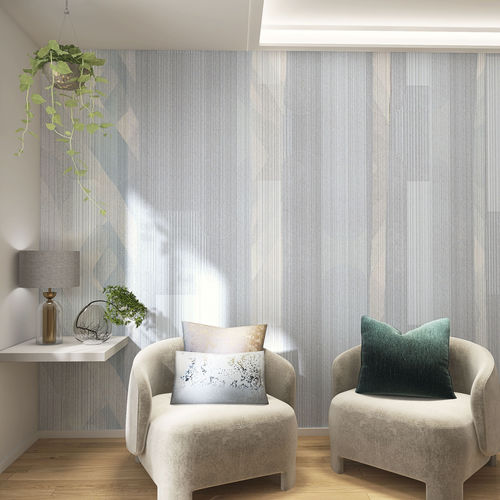 Papier peint contemporain - RIFLESSI - rimura Srl - en tissu / en fibre de verre / en polyester