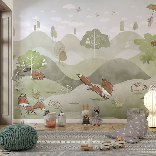 Papier peint contemporain - COLLINE ONDEGGIANTI - rimura Srl - en fibre de verre / en polyester / en vinyle