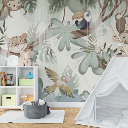 Papier peint contemporain - BABY ANIMALS - rimura Srl - en fibre de verre / en polyester / en vinyle