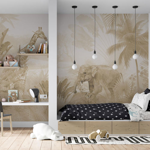 Papier peint contemporain - GIUNGLA TROPICALE - rimura Srl - en fibre de verre / en polyester / en vinyle