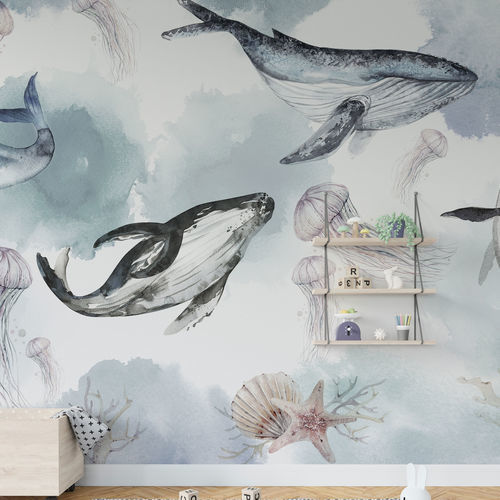 Papier peint contemporain - MOBY DICK - rimura Srl - en fibre de verre / en polyester / en vinyle